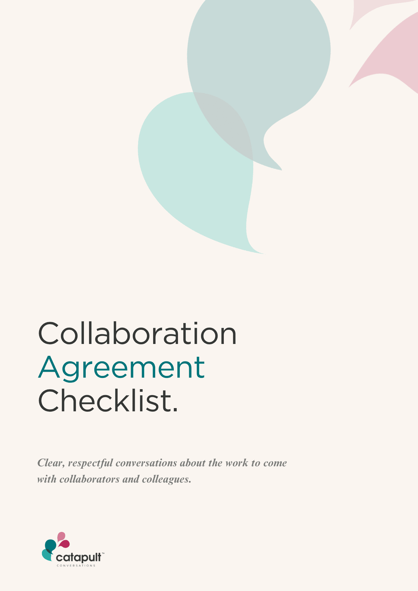 Free checklist and guide to great conversations for successful creative collaboration.