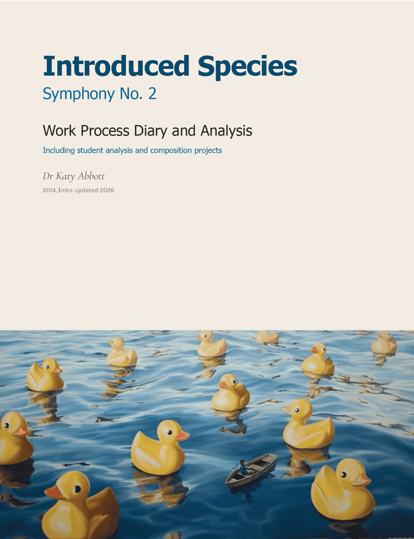 Australian composer Katy Abbott, Introduced Species Teacher Resource